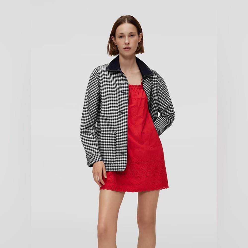 Gap x Doen blue gingham denim jacket